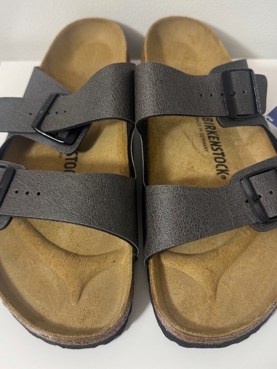 NEW Birkenstock Arizona Anthracite Pull Up Birko Flor Unisex Sandal EU 44 Men 11 main image 8